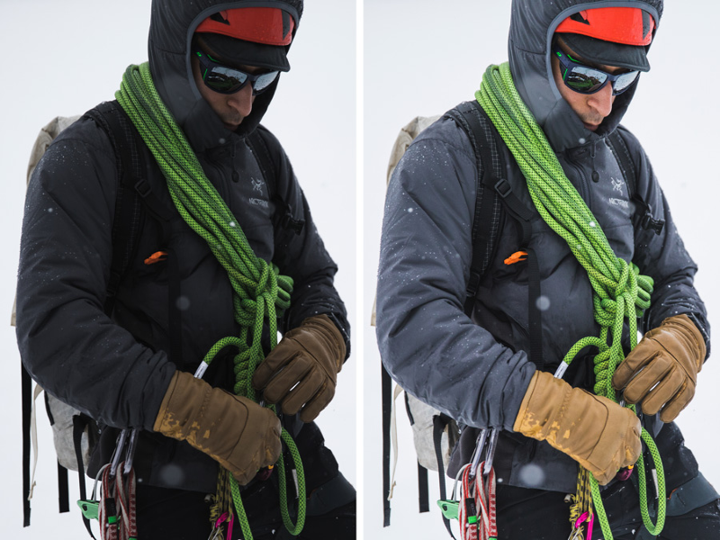 عکس یک کوهنورد در برف 
