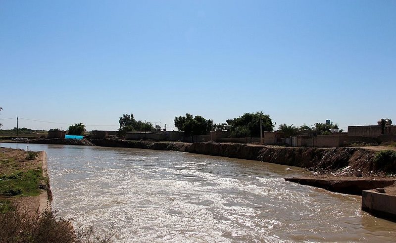 آب رودخانه شاوور در نهایت به تالاب بامدژ اهواز می‌ریزد