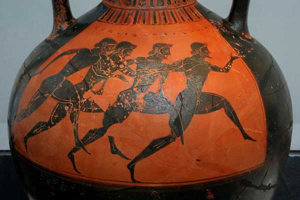 تصویر بازی‌های المپیک روی گلدانی از 530 ق.م