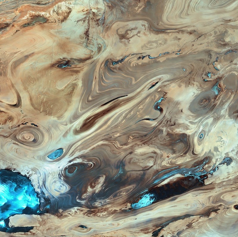 تصویر ماهواره ای بیابان کویر
