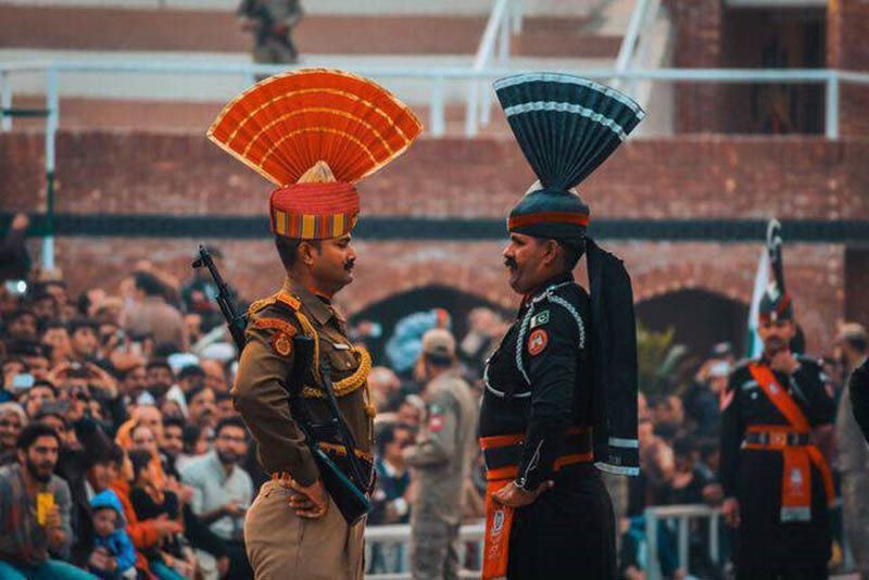 رژه‌ی سربازان هند و پاکستان