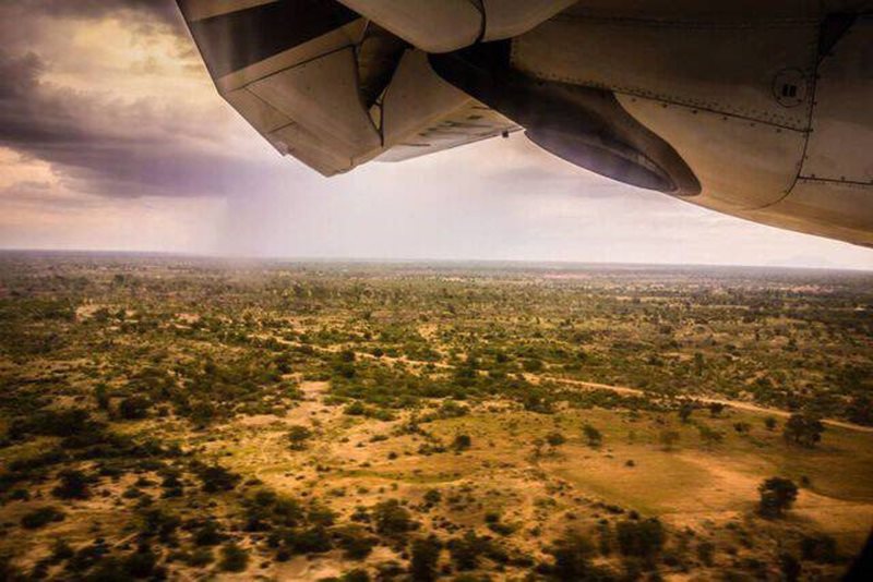 منظره‌ی میانمار از درون هواپیما
