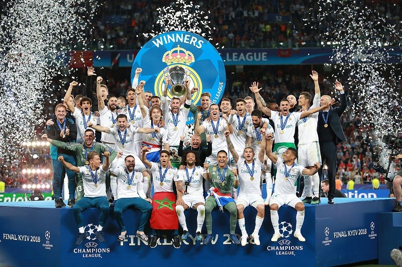 رئال مادرید اسپانیا با 13 عنوان قهرمانی، پادشاه لیگ قهرمانان اروپا محسوب می‌شود